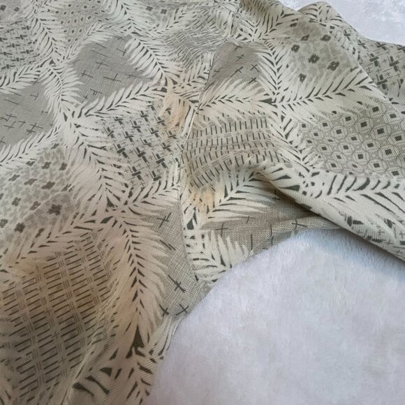 Tommy Bahama Mens Beige Button-Up Shirt 100% Silk Short Sleeve Leaf Print Large - Picture 5 of 11